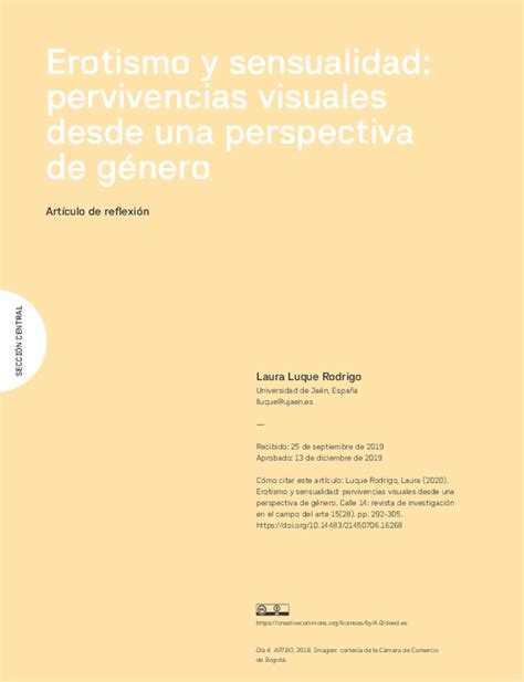 erotismo y sensualidad|(PDF) Erotismo y sensualidad: pervivencias visuales desde una .